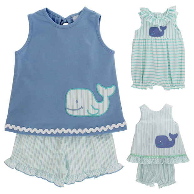 Wally Whale - Girls Short Set