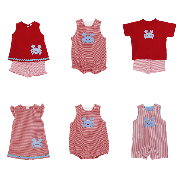 Crab - Girls Knit Infant Bubble