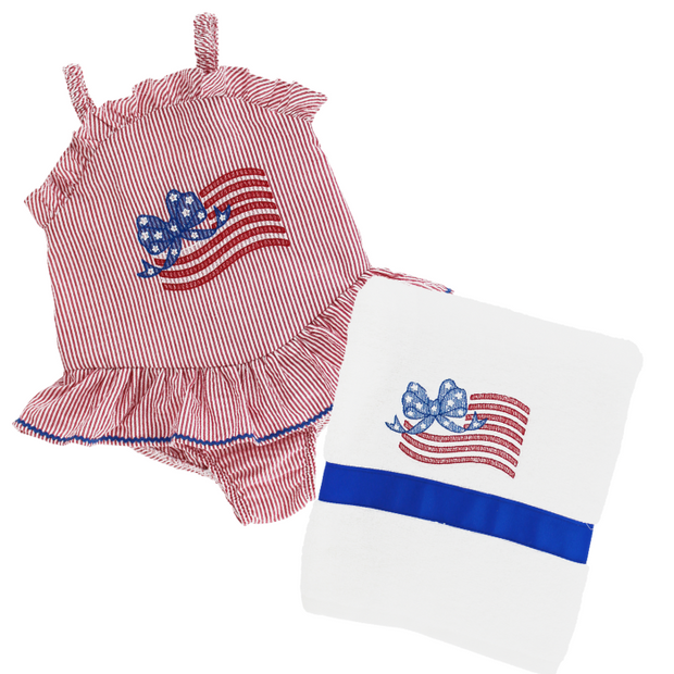 Flag - One Piece Swimsuit with Ruffle