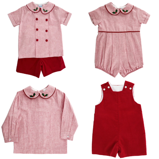 Holly with Red Corduroy - Dressy Short Set