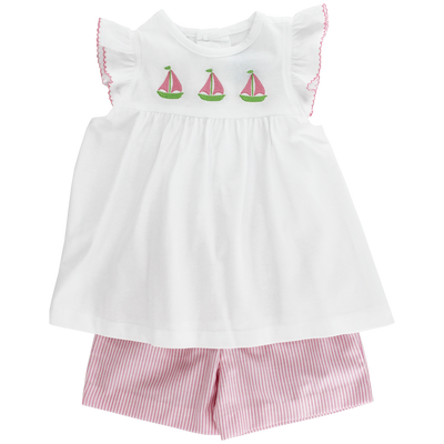 Sailboat Trio - Girls Short Set