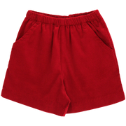 Red Corduroy - Elastic Waist Short