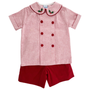 Holly with Red Corduroy - Dressy Short Set