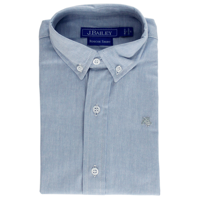 Roscoe Button Down Shirt- Blue Oxford