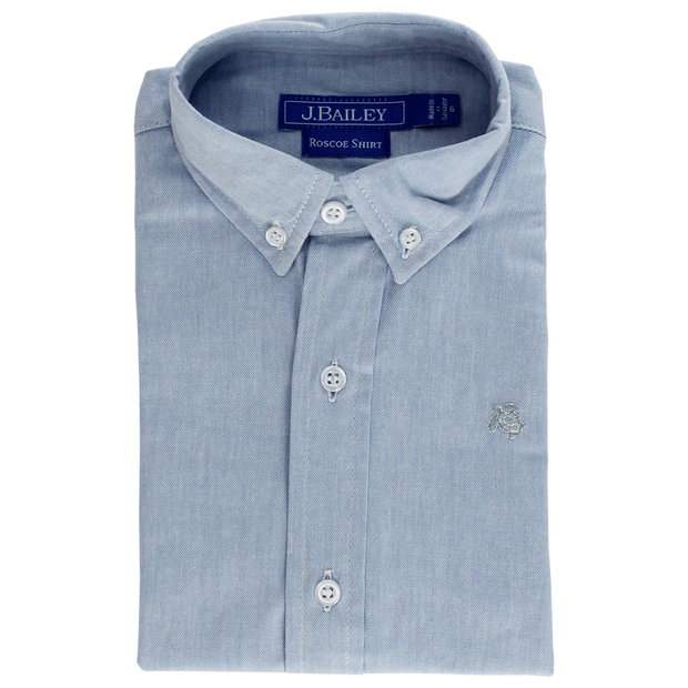 Roscoe Button Down Shirt- Blue Oxford