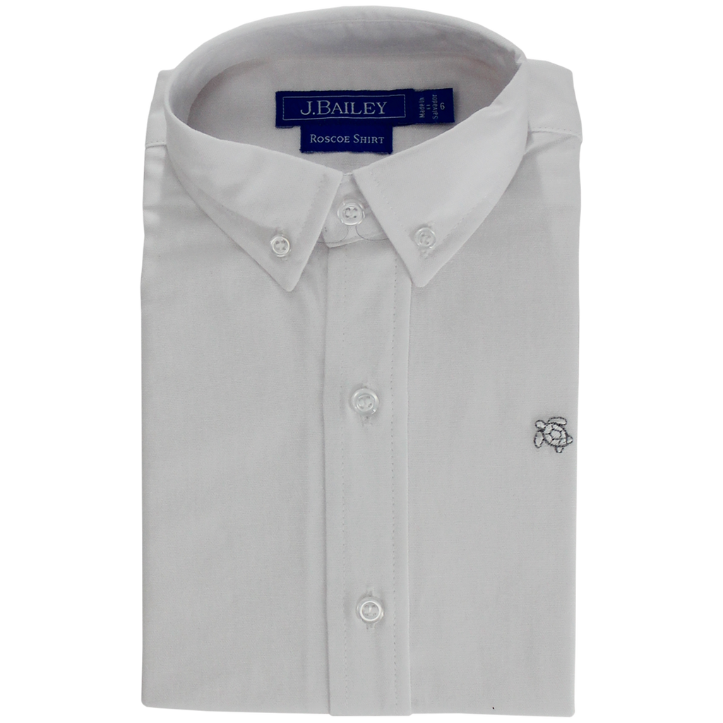 Roscoe Button Down - White Oxford  Bailey Boys