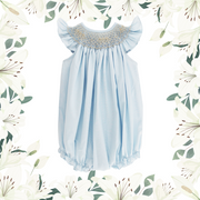 Blue with Ecru - Bishop Romper