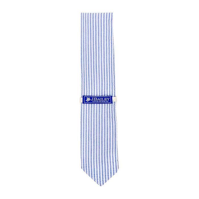 blue seersucker tie