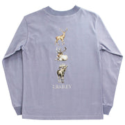 J. Bailey Long Sleeve Logo Tee- Deer on Smoke