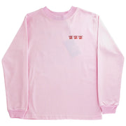 J. Bailey Girls Long Sleeve Logo Tee- Stockings on Pink