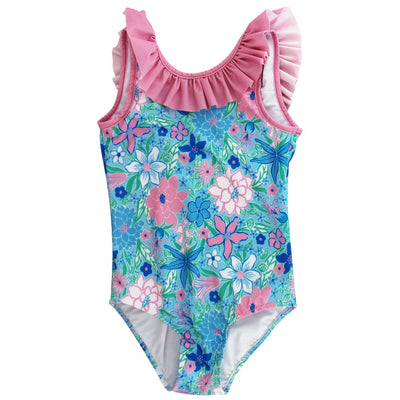 Girls One Piece Swimsuit- Floral