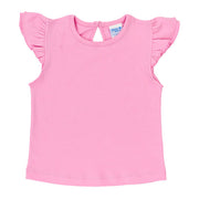 Ruffled Sleeve Tee - Light Pink