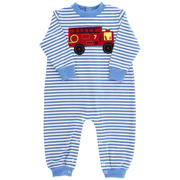 Firetruck- Boys Knit Romper – Bailey Boys