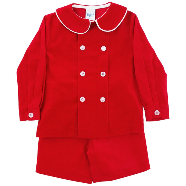 Red Cord- Dressy Short Set