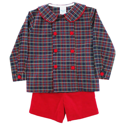 Blue Spruce/Red Cord- Dressy Short Set