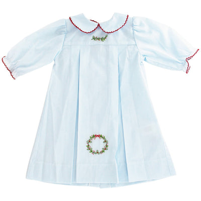Embroidered Wreath- Girl Daygown
