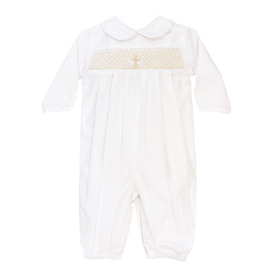 Smocked Christening Collection- Boys Long Sleeve Dressy Bubble