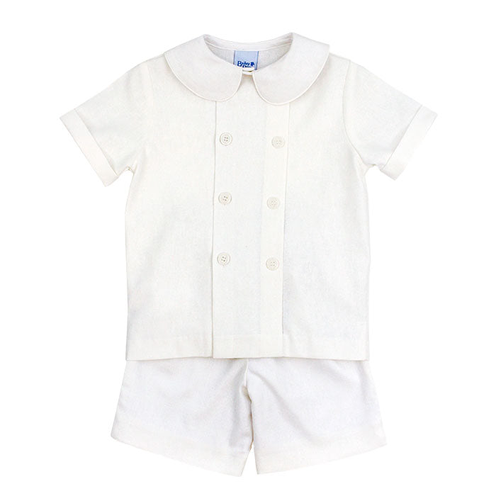 Bailey Boys Blue Chambray Dressy Shorts Set
