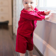 Red Corduroy - Dressy Short Set