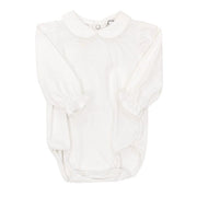 White Knit - Girls Long Sleeve Onesie